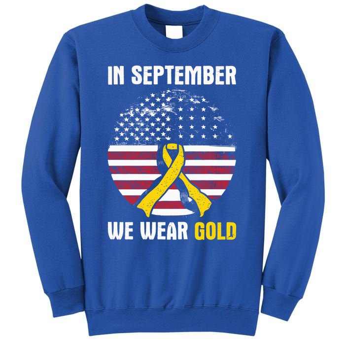 In September We Wear Gold Hood Cancer Awareness Gift Sweatshirt