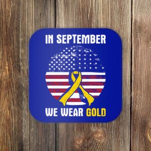 In September We Wear Gold Hood Cancer Awareness Gift Coaster