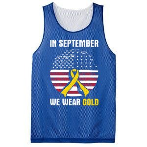 In September We Wear Gold Hood Cancer Awareness Gift Mesh Reversible Basketball Jersey Tank