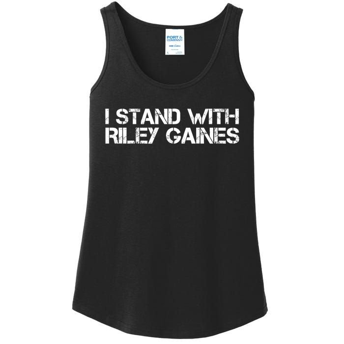 I Stand With Riley Gaines Ladies Essential Tank