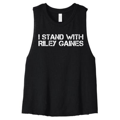 I Stand With Riley Gaines Women's Racerback Cropped Tank