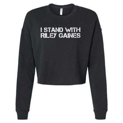 I Stand With Riley Gaines Cropped Pullover Crew