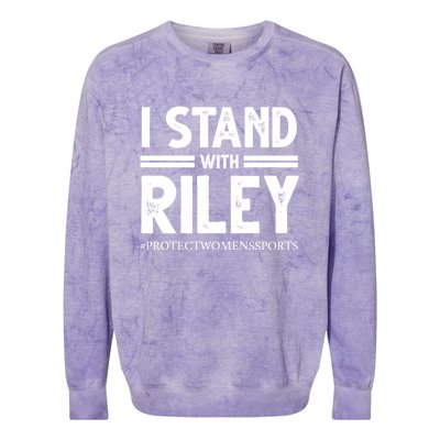 I Stand With Riley Gaines Colorblast Crewneck Sweatshirt