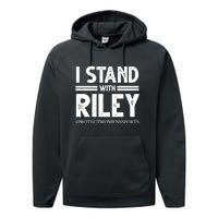 I Stand With Riley Gaines Performance Fleece Hoodie