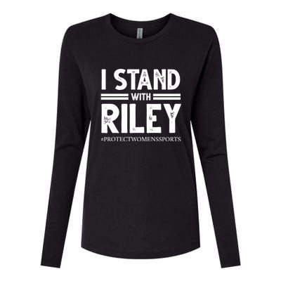 I Stand With Riley Gaines Womens Cotton Relaxed Long Sleeve T-Shirt