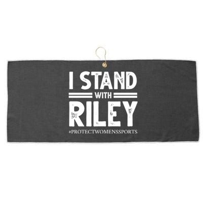 I Stand With Riley Gaines Large Microfiber Waffle Golf Towel