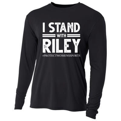 I Stand With Riley Gaines Cooling Performance Long Sleeve Crew