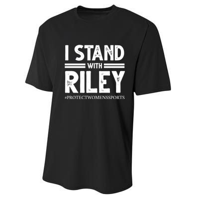 I Stand With Riley Gaines Performance Sprint T-Shirt