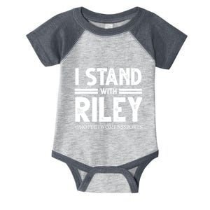 I Stand With Riley Gaines Infant Baby Jersey Bodysuit