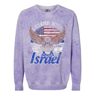 I Stand With Israel Colorblast Crewneck Sweatshirt