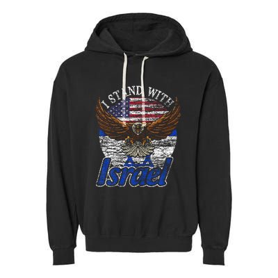 I Stand With Israel Garment-Dyed Fleece Hoodie