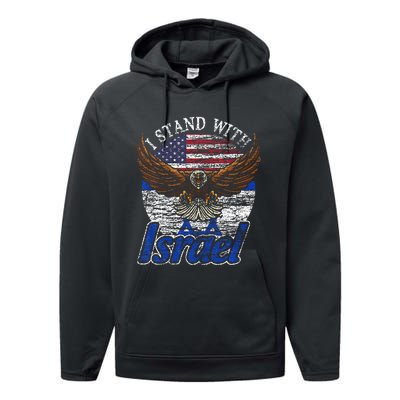 I Stand With Israel Performance Fleece Hoodie