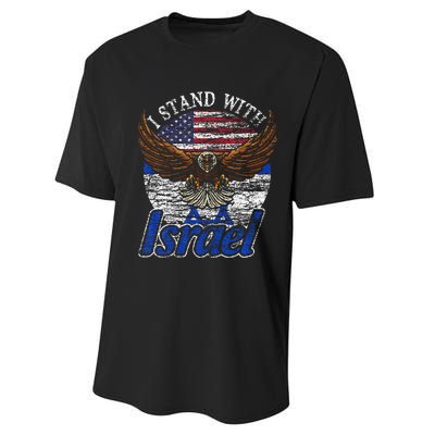 I Stand With Israel Performance Sprint T-Shirt