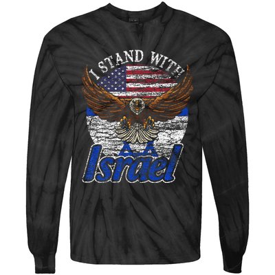 I Stand With Israel Tie-Dye Long Sleeve Shirt