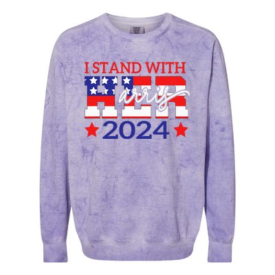 I Stand With Her Kamala Harris 2024 Political Colorblast Crewneck Sweatshirt