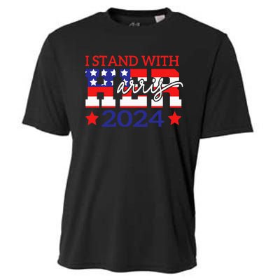 I Stand With Her Kamala Harris 2024 Political Cooling Performance Crew T-Shirt