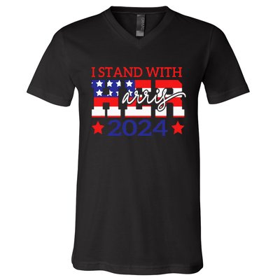 I Stand With Her Kamala Harris 2024 Political V-Neck T-Shirt