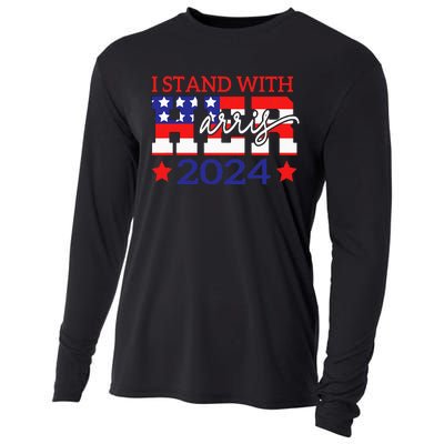 I Stand With Her Kamala Harris 2024 Political Cooling Performance Long Sleeve Crew