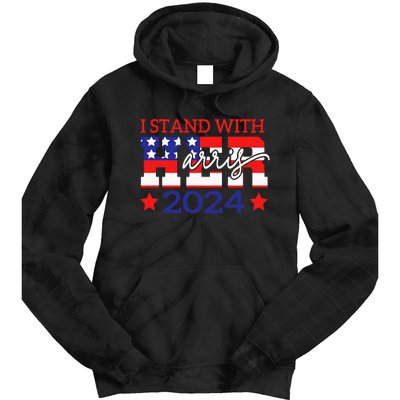 I Stand With Her Kamala Harris 2024 Political Tie Dye Hoodie