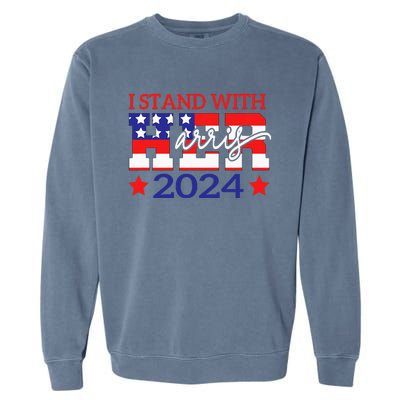 I Stand With Her Kamala Harris 2024 Political Garment-Dyed Sweatshirt