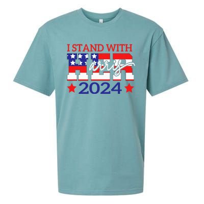 I Stand With Her Kamala Harris 2024 Political Sueded Cloud Jersey T-Shirt