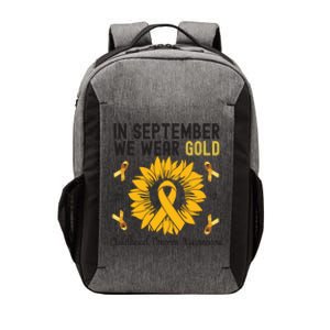 In September We Wear Gold Hood Cancer Awareness Gift Vector Backpack