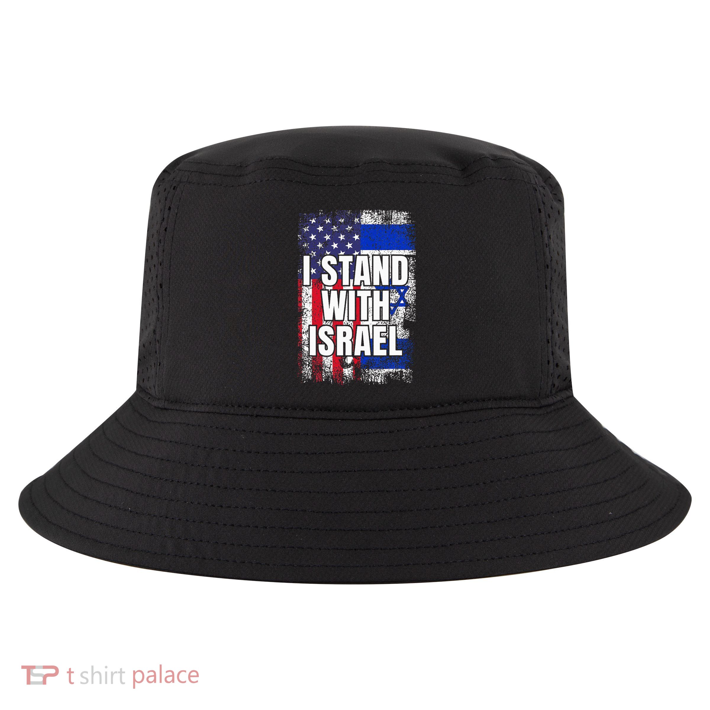 I Stand With Israel Usa Israeli Flag Cool Comfort Performance Bucket Hat