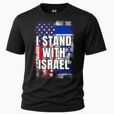 I Stand With Israel Usa Israeli Flag Cooling Performance Crew T-Shirt