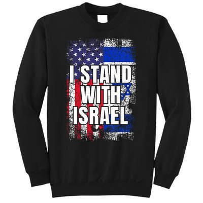 I Stand With Israel Usa Israeli Flag Sweatshirt