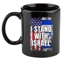 I Stand With Israel Usa Israeli Flag 11oz C Handle Ceramic Mug