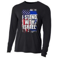 I Stand With Israel Usa Israeli Flag Cooling Performance Long Sleeve Crew