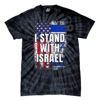 I Stand With Israel Usa Israeli Flag Tie-Dye T-Shirt