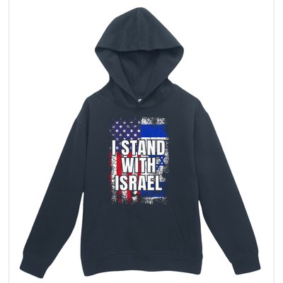 I Stand With Israel Usa Israeli Flag Urban Pullover Hoodie