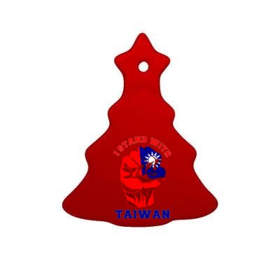 I Stand With Taiwan For Taiwanese Taipei Lover Traveler Gift Ceramic Tree Ornament