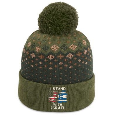 I Stand With Israel Patriotic The Baniff Cuffed Pom Beanie