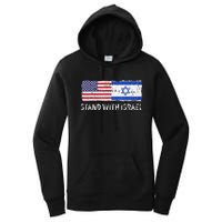 I Stand With Israel USA Israeli Flag Jewish Women's Pullover Hoodie