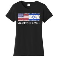 I Stand With Israel USA Israeli Flag Jewish Women's T-Shirt