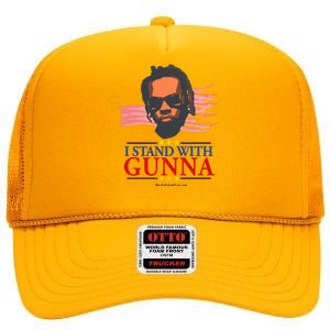 I Stand With G.U.N.N.A He Didn’T Tell On Me High Crown Mesh Back Trucker Hat