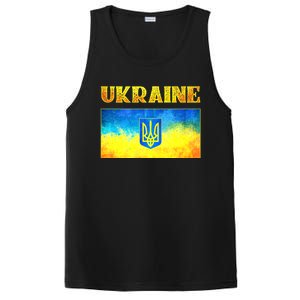 I Stand With Ukraine Cool Gift Ukrainian Flag Ukraine Funny Gift PosiCharge Competitor Tank