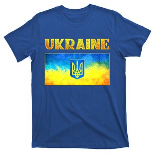 I Stand With Ukraine Cool Gift Ukrainian Flag Ukraine Funny Gift T-Shirt