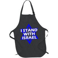 I Stand With Israel Star Of David Full-Length Apron With Pockets