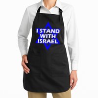 I Stand With Israel Star Of David Full-Length Apron With Pockets