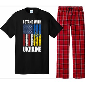 I Stand With Ukraine American Ukrainian Flag Cute Gift Pajama Set