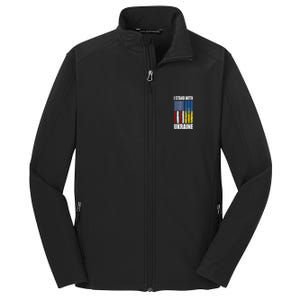 I Stand With Ukraine American Ukrainian Flag Cute Gift Core Soft Shell Jacket