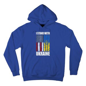 I Stand With Ukraine American Ukrainian Flag Cute Gift Hoodie