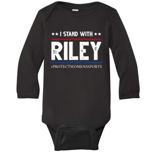 I Stand With Riley Gaines Baby Long Sleeve Bodysuit