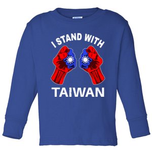 I Stand With Taiwan Pride Fist Cool Gift Toddler Long Sleeve Shirt