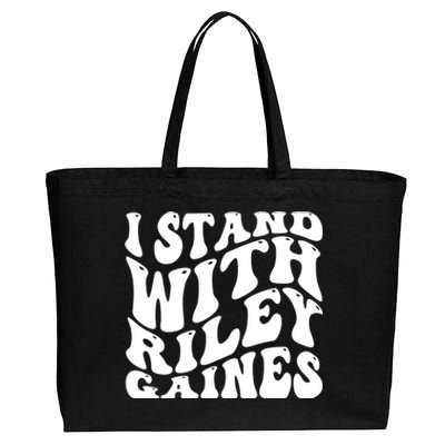 I Stand With Riley Gaines Cotton Canvas Jumbo Tote