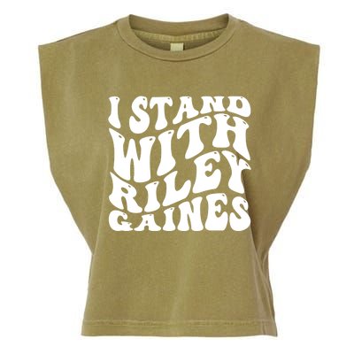 I Stand With Riley Gaines Garment-Dyed Women's Muscle Tee