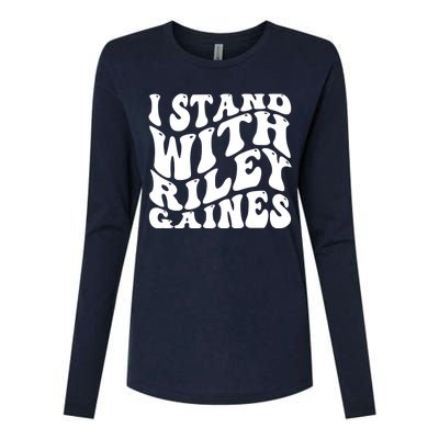 I Stand With Riley Gaines Womens Cotton Relaxed Long Sleeve T-Shirt